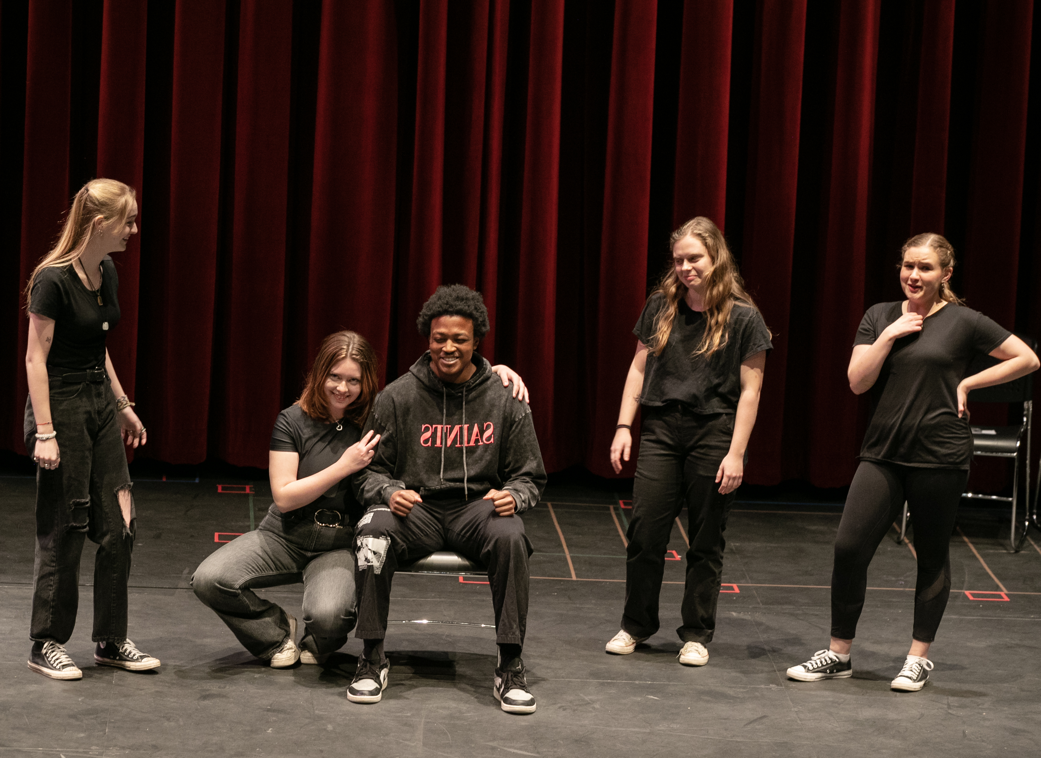 The Sketchies, a student comedy club, perform at Comfest on Saturday, Feb. 11.